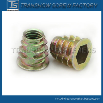 Zinc Alloy Cast Collared Insert Nut